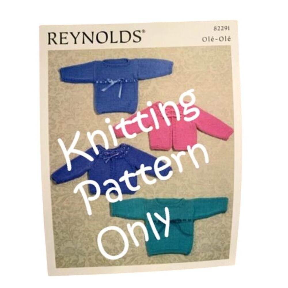 New Reynolds Rapture 82291 Baby Pullover Cardigan Knitting Pattern